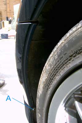 Detaching the wheel arch
